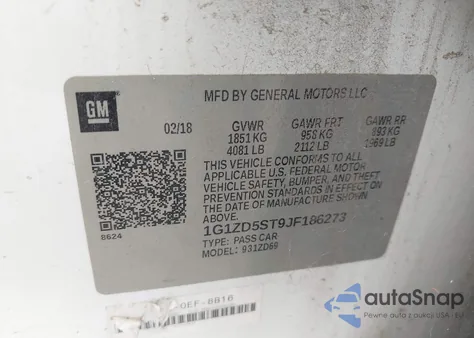 2018 Chevrolet Malibu Lt from USA, damaged, VIN 1G1ZD5ST9JF186273